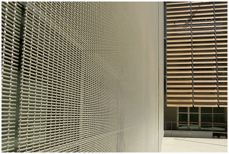 Architectural rigid mesh is used as building facade