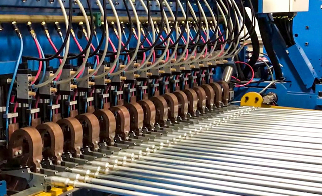 A welded mesh production machine