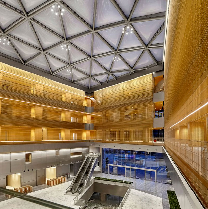Architectural rigid mesh for shopping mall project