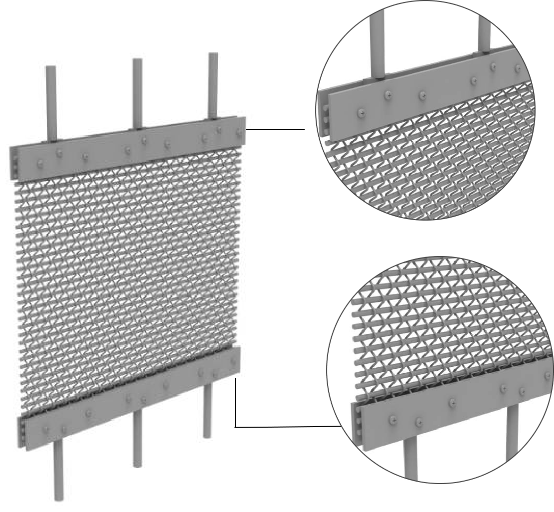 Architectural-mesh-fixed-with-flat-bar-and-flat-eye