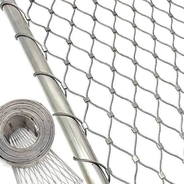 7x19 Ultra-Flexible Stainless Steel Wire Rope Mesh — Premium Zoo & Aviary Rope Net